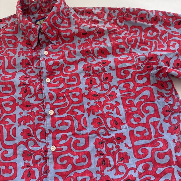 Phil Edwards by Reyn Spooner Hawaiian Shirt Mens Large Tribal Floral EUC - Picture 2 of 10